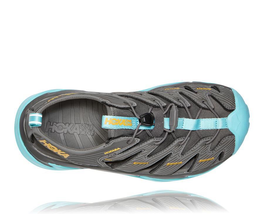 Sandals Womens - Hoka One One Hopara - Dark Grey - WUPRCVN-04